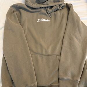 Hollister Men's Beige Hoodie